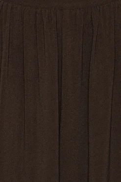 Pants-ROTATE Birger Christensen Balloon Pleated Pants Dark Brown Molé color