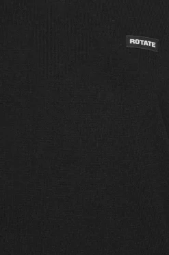 Knitwear|Tops-ROTATE Birger Christensen Basic Crewneck Sweater Black Black color