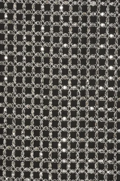 Sequins|Maxi Dress-ROTATE Birger Christensen Beaded Maxi Slip Dress Black Black color