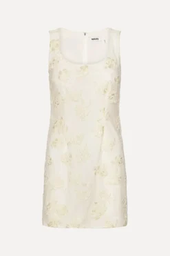 Bridal|Mini Dresses-ROTATE Birger Christensen Beaded Mini Dress Egret White Egret color