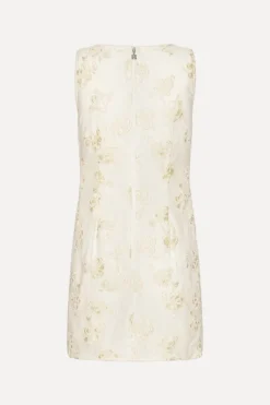 Bridal|Mini Dresses-ROTATE Birger Christensen Beaded Mini Dress Egret White Egret color