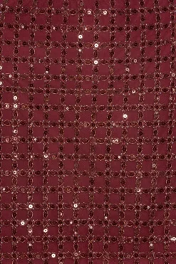 Skirts-ROTATE Birger Christensen Beaded Mini Skirt Bordeaux Zinfandelcolor