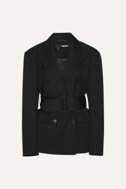 Outerwear-ROTATE Birger Christensen Belted Blazer Black Black color
