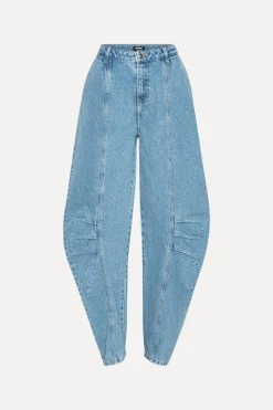 Pants-ROTATE Birger Christensen CARGO DENIM PANTS BLUE Vintage Blue, Denim color