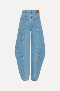 Pants-ROTATE Birger Christensen CARGO DENIM PANTS BLUE Vintage Blue, Denim color