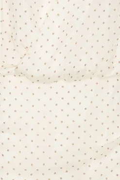 Mini Dresses|Dresses-ROTATE Birger Christensen Chiffon Ls V-neck Dress Creme Egret Comb. color