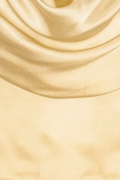 Tops-ROTATE Birger Christensen Chiffon Waterfall Top Yellow Italian Straw color