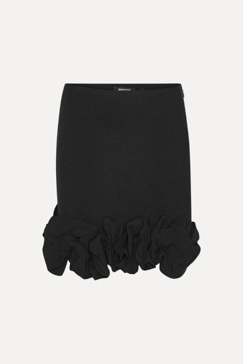 Skirts-ROTATE Birger Christensen Crepe Mini Skirt Black Black color
