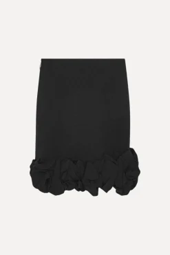Skirts-ROTATE Birger Christensen Crepe Mini Skirt Black Black color