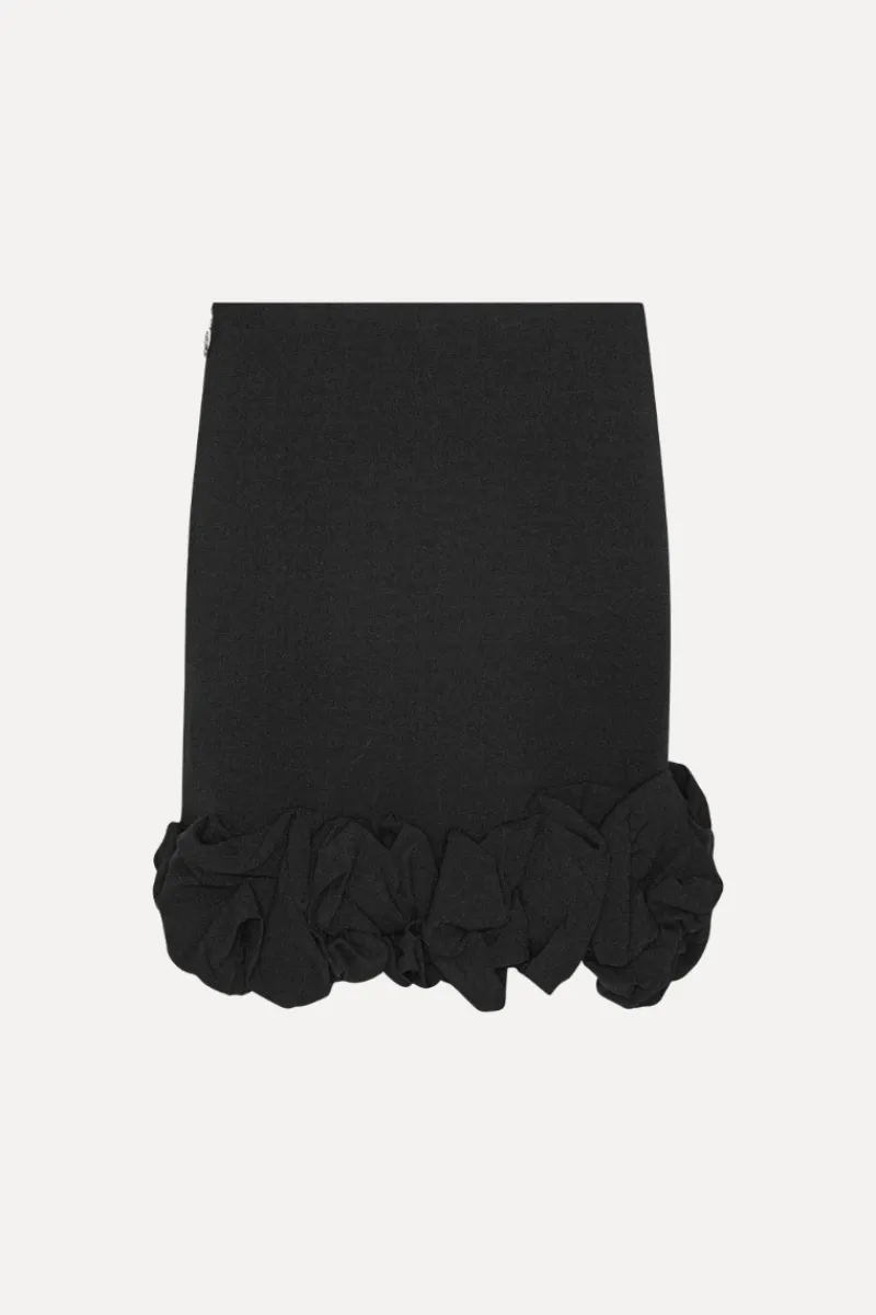 Skirts-ROTATE Birger Christensen Crepe Mini Skirt Black Black color