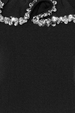 Tops-ROTATE Birger Christensen Crepe Ruffle Top Black Black color