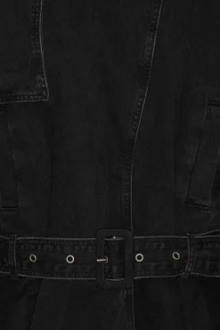 Outerwear-ROTATE Birger Christensen Denim Biker Jacket Black Black Denim color
