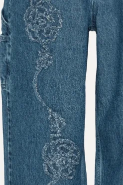 Pants-ROTATE Birger Christensen Denim Boyfriend Jeans Medium Blue Medium Blue Denim color