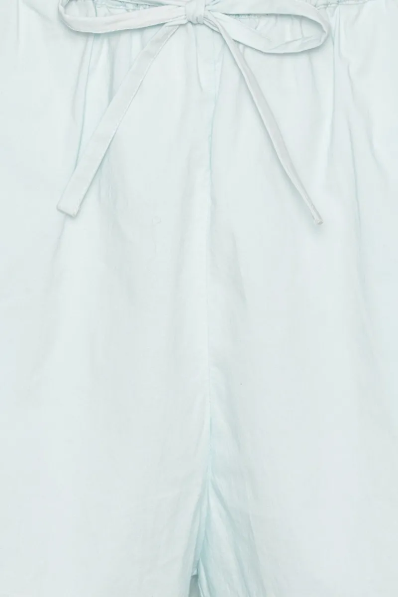 Skirts-ROTATE Birger Christensen Drawstring Shorts Light Blue Plein Air color