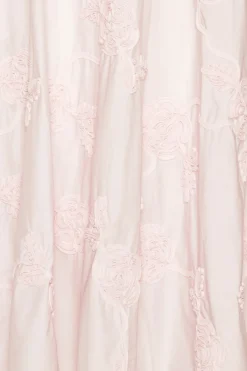 Skirts-ROTATE Birger Christensen Flower Maxi Skirt Light Pink Orchid Ice color