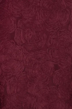 Dresses-ROTATE Birger Christensen Flower Mesh Maxi Dress Burgundy Zinfandelcolor