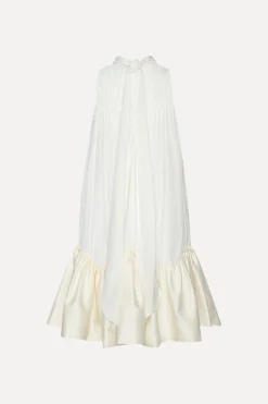 Bridal|Mini Dresses-ROTATE Birger Christensen Gathered Mini Dress White Egret color