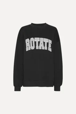 Tops-ROTATE Birger Christensen Heavy Sweat Crewneck Black Black color