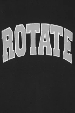 Tops-ROTATE Birger Christensen Heavy Sweat Crewneck Black Black color