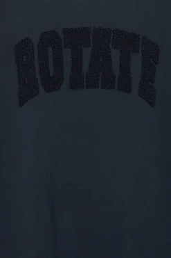 Tops-ROTATE Birger Christensen Heavy Sweat Crewneck Dark Blue Sky Captain (Dark Blue) color