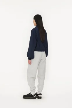 Pants-ROTATE Birger Christensen Heavy Sweatpants Light Grey Light Grey Melange color