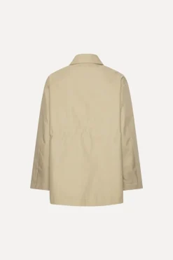Outerwear-ROTATE Birger Christensen Heavy Twill Jacket Beige Cornstalk color
