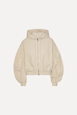 Outerwear-ROTATE Birger Christensen Heavy Woven Jacket Beige Oatmeal color