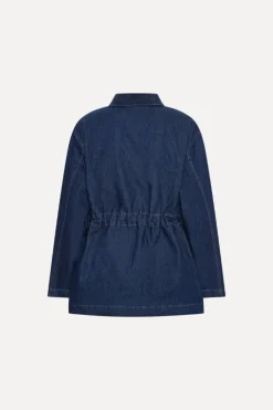Outerwear-ROTATE Birger Christensen Heavy Woven Jacket Dark Blue SKY CAPTAIN color