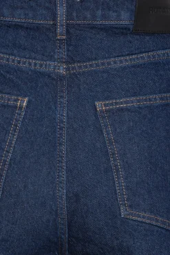 Pants-ROTATE Birger Christensen Heavy Woven Wide Pants Dark Blue SKY CAPTAIN color