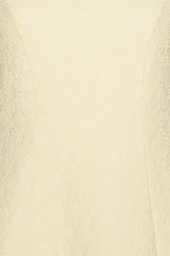 Midi Dresses|Dresses-ROTATE Birger Christensen Jacquard Flared Dress Yellow Winter White color