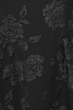 Midi Dresses|Dresses-ROTATE Birger Christensen Jacquard Midi Dress Black Black color