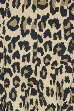 Pants-ROTATE Birger Christensen Jacquard Wide Leg Jeans Leopard Print Dijon Comb color