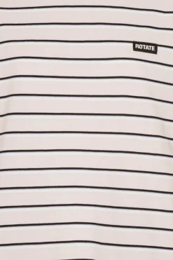 Tops-ROTATE Birger Christensen Jersey Ls T-shirt Light Pink Orchid Ice Comb. color