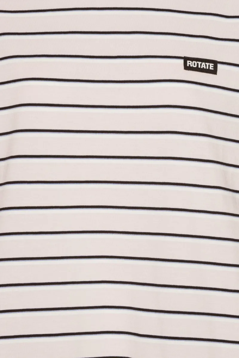 Tops-ROTATE Birger Christensen Jersey Ls T-shirt Light Pink Orchid Ice Comb. color