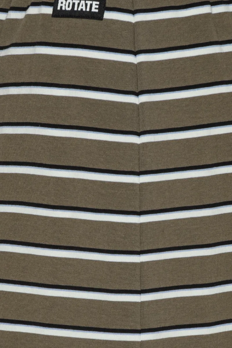 Skirts-ROTATE Birger Christensen Jersey Midi Skirt Army Green Tarmac color