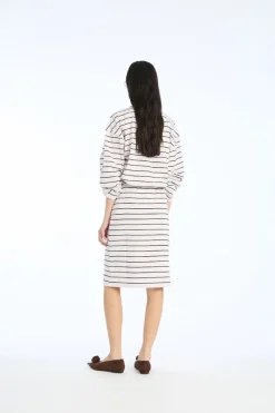 Skirts-ROTATE Birger Christensen Jersey Midi Skirt Light Pink Orchid Ice Comb. color