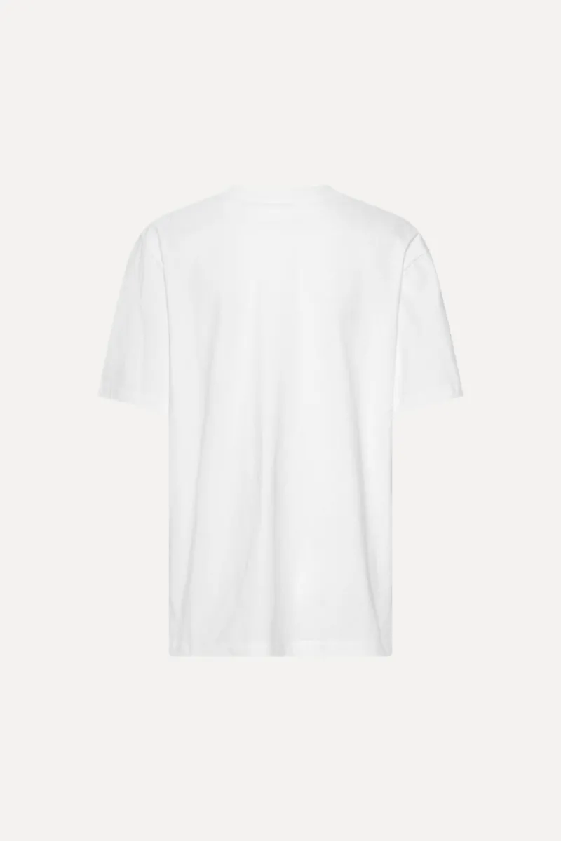 Tops-ROTATE Birger Christensen Jersey Oversized T-shirt Bright White Bright White color