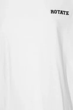 Tops-ROTATE Birger Christensen Jersey Oversized T-shirt Bright White Bright White color