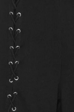 Pants-ROTATE Birger Christensen Lacing Sweatpants Black Black color