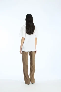 Tops-ROTATE Birger Christensen Large T-shirt W/ Ruffle Bright White Bright White color