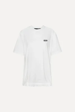 Tops-ROTATE Birger Christensen Large T-shirt W/ Ruffle Bright White Bright White color