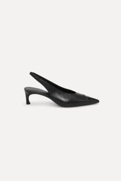 Shoes-ROTATE Birger Christensen Leather Slingback Pump Black Black color