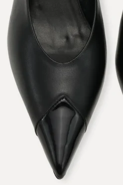 Shoes-ROTATE Birger Christensen Leather Slingback Pump Black Black color