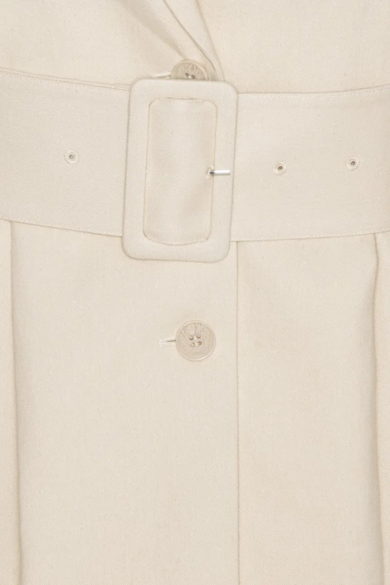 Outerwear-ROTATE Birger Christensen Linen Suiting Blazer Cream Pumice Stone color