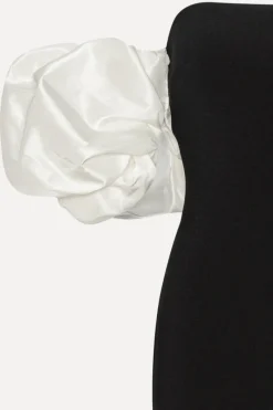 Maxi Dress|Dresses-ROTATE Birger Christensen Maxi Puff Sleeve Dress Black Black color