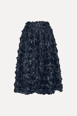 Skirts-ROTATE Birger Christensen Maxi Sun Skirt Dark Blue Navy Blazer color