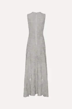 Maxi Dress|Dresses-ROTATE Birger Christensen Mesh Maxi Dress Grey Violet Gray Violet color