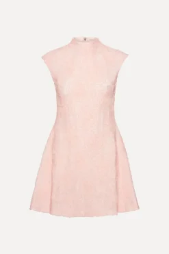 Dresses|Mini Dresses-ROTATE Birger Christensen Mesh Mini Dress Light Pink Orchid Ice color