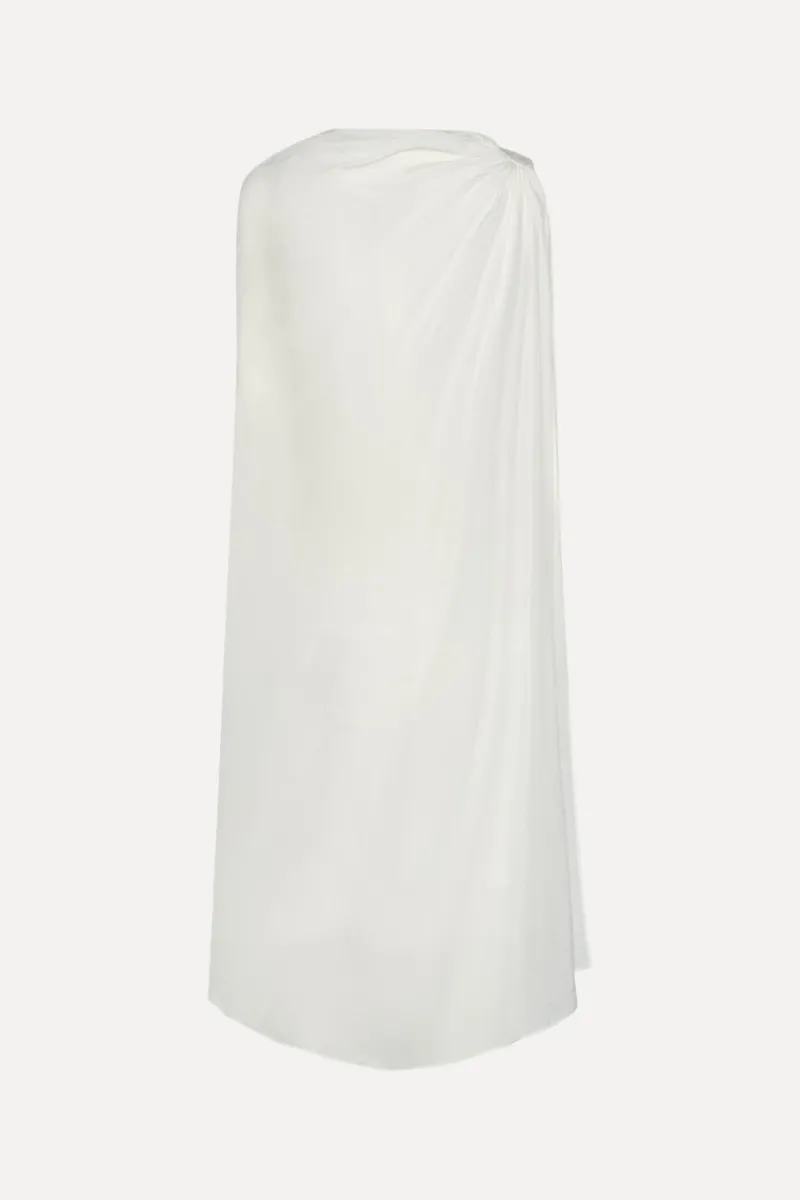 Bridal|Mini Dresses-ROTATE Birger Christensen Mini Cape Dress White Egret color
