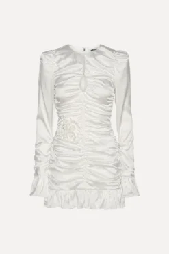 Bridal|Mini Dresses-ROTATE Birger Christensen Mini Dress White Egret color